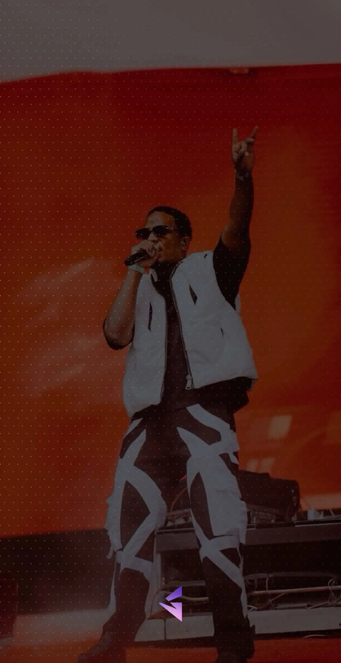 Le rappeur Niska au micro en concert